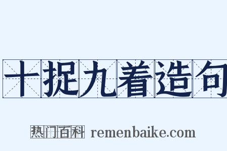 十捉九着造句是什么意思的图片
